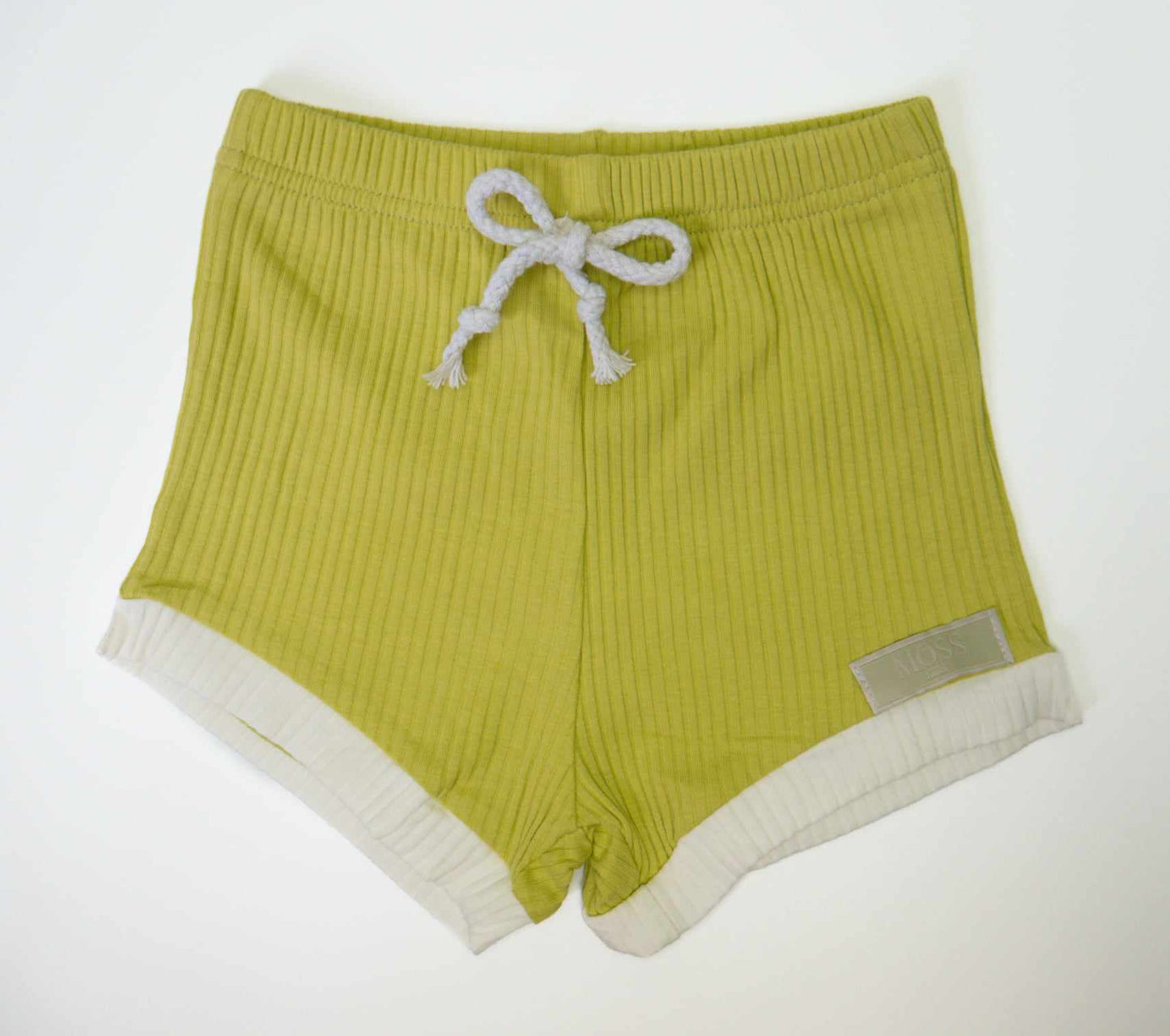 Playroom Ribbed Tee-Short Set (Sour Apple)