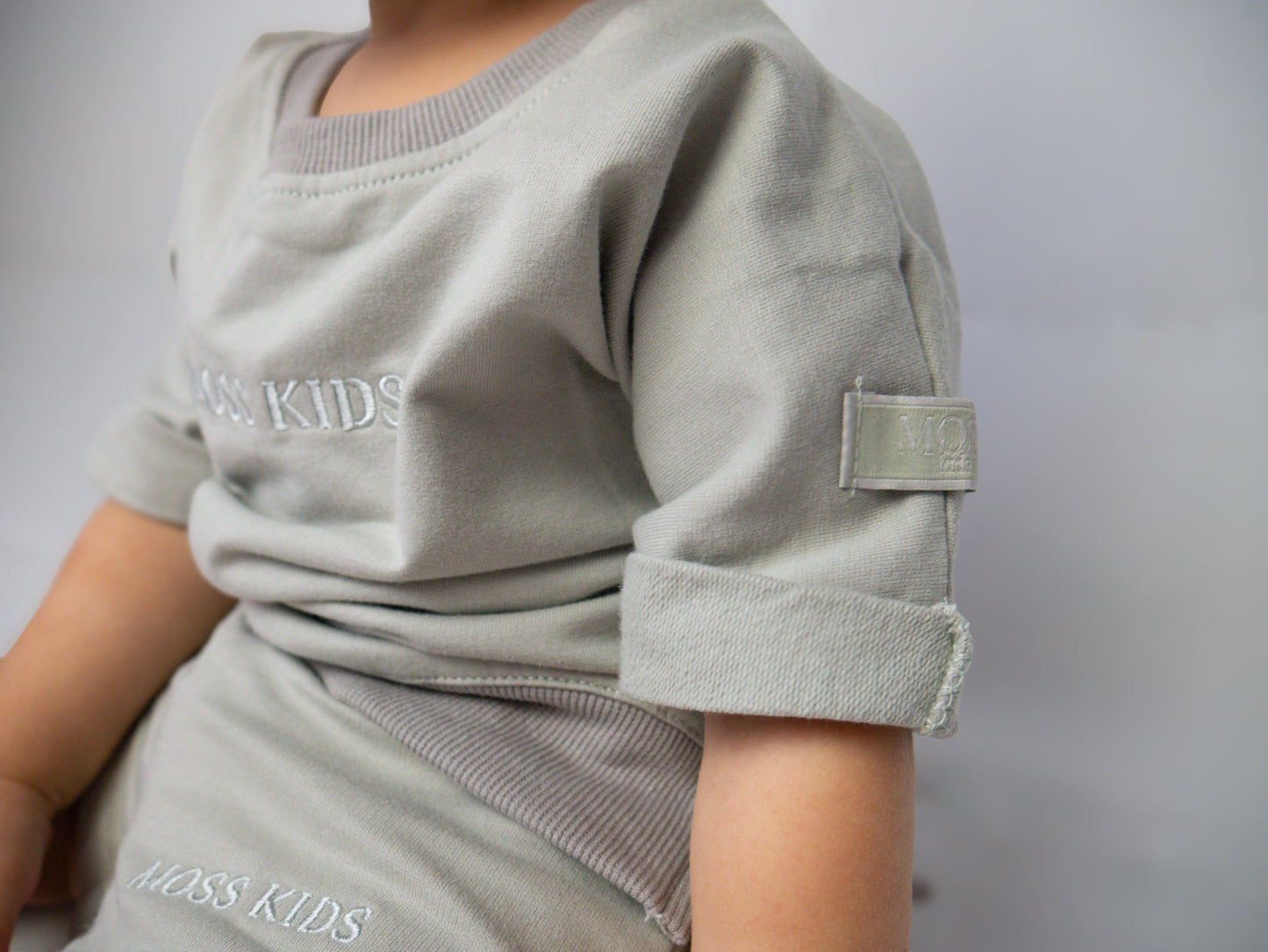 Moss All Day Tee-Short Set (Moss Grey)