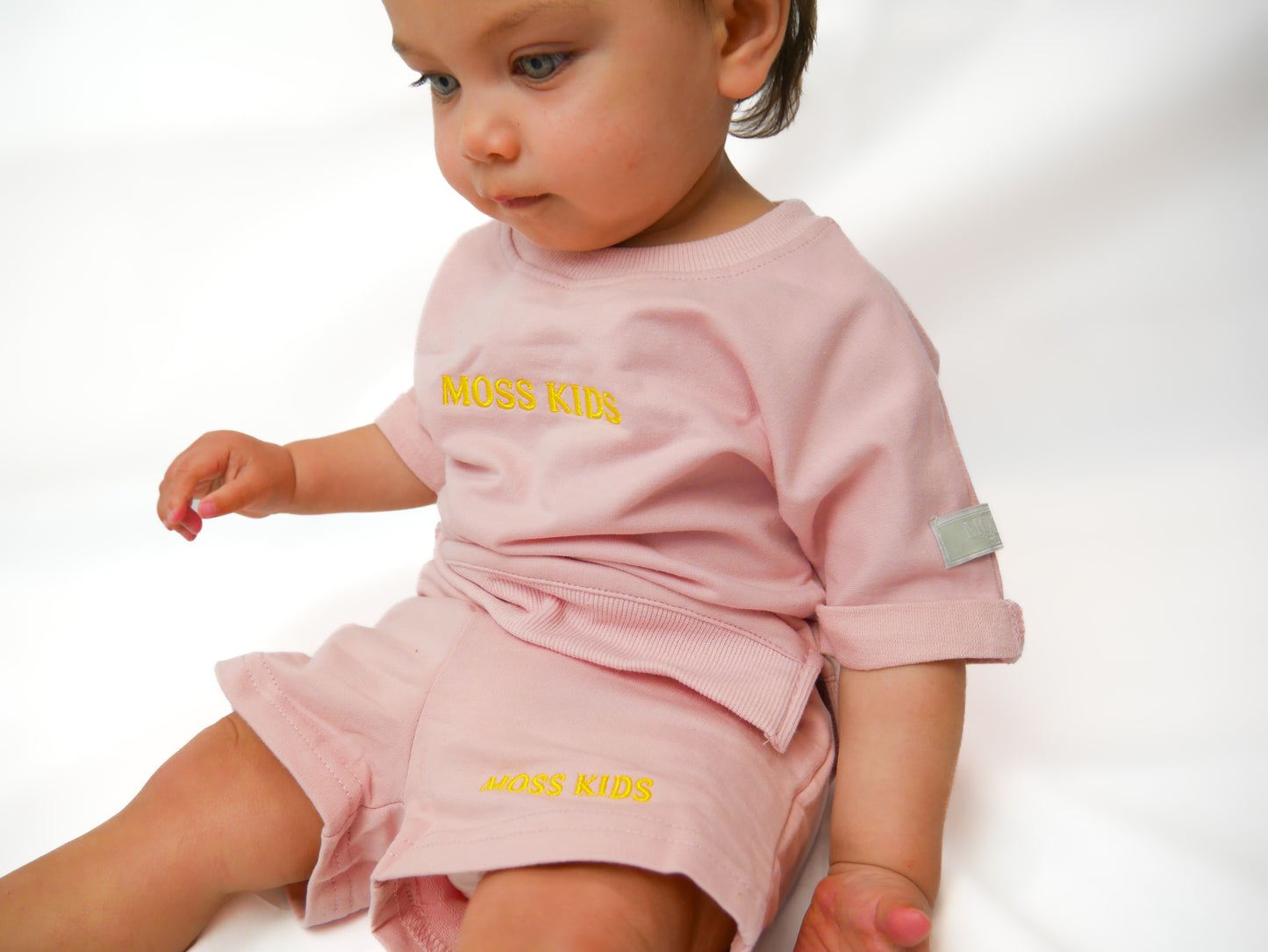 Moss All Day Tee-Short Set (Flamingo Pink)