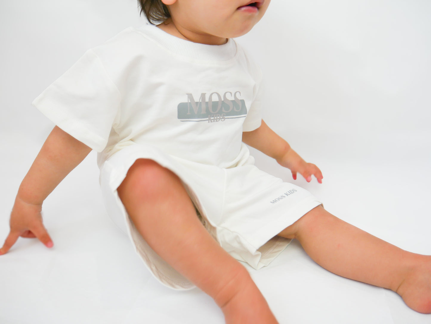 Moss Core Tee-Short Set (Off White)