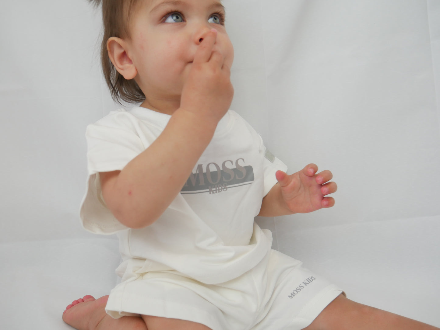 Moss Core Tee-Short Set (Off White)