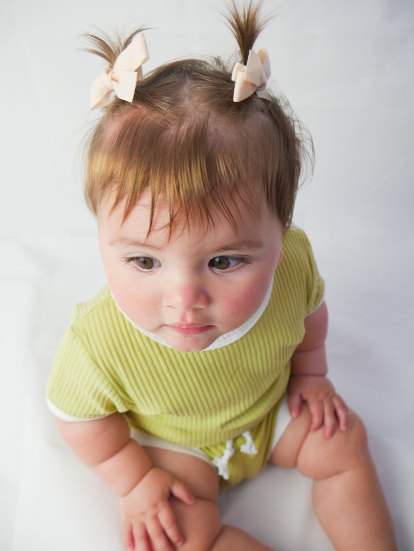 Playroom Ribbed Tee-Short Set (Sour Apple)