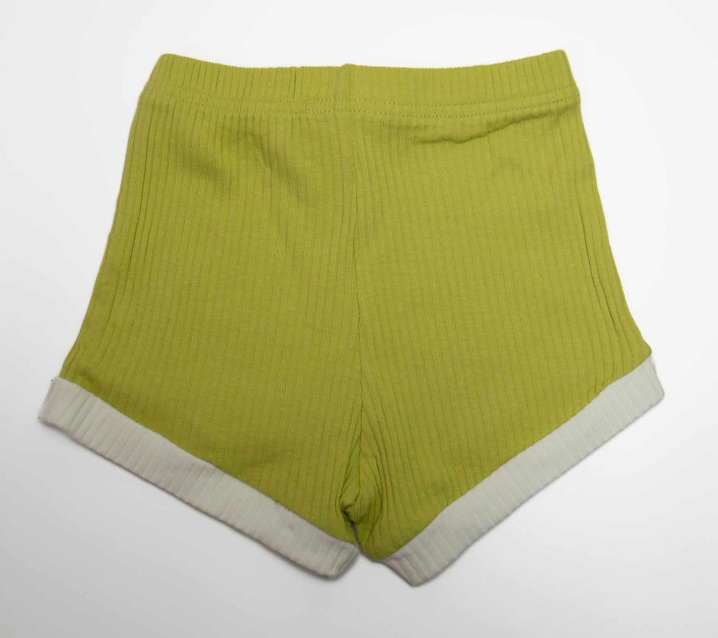 Playroom Ribbed Tee-Short Set (Sour Apple)