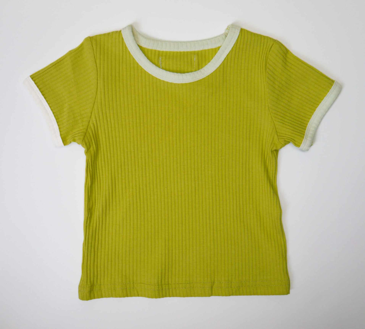Playroom Ribbed Tee-Short Set (Sour Apple)