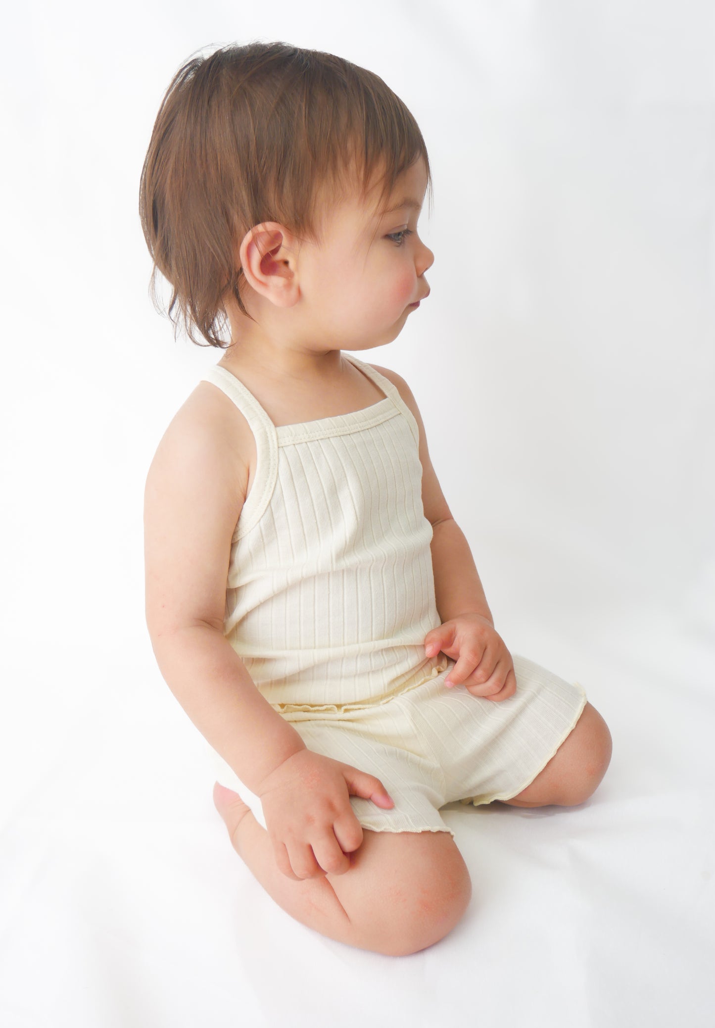 Playroom Singlet-Short Set (Misty Yellow)